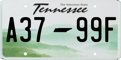 TN license plate A3799F