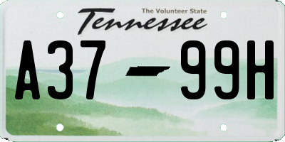 TN license plate A3799H