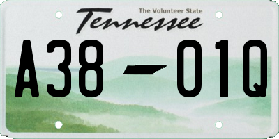 TN license plate A3801Q