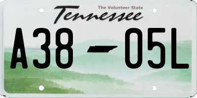 TN license plate A3805L