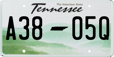 TN license plate A3805Q