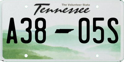 TN license plate A3805S