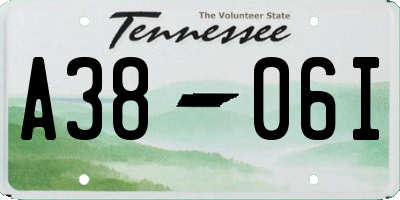 TN license plate A3806I