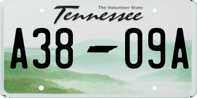 TN license plate A3809A