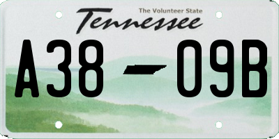 TN license plate A3809B