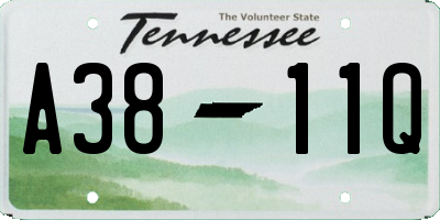 TN license plate A3811Q