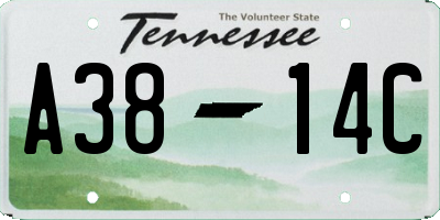 TN license plate A3814C