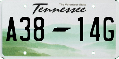 TN license plate A3814G