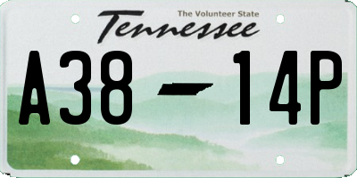 TN license plate A3814P