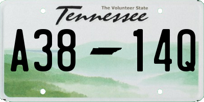 TN license plate A3814Q