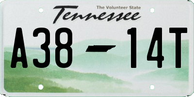 TN license plate A3814T