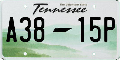 TN license plate A3815P