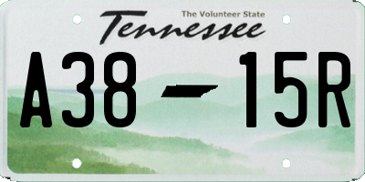 TN license plate A3815R
