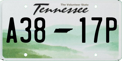 TN license plate A3817P