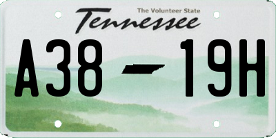 TN license plate A3819H