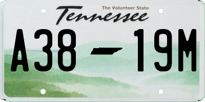 TN license plate A3819M