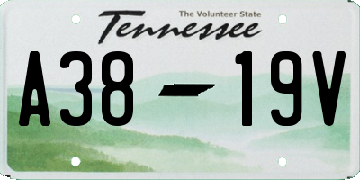 TN license plate A3819V