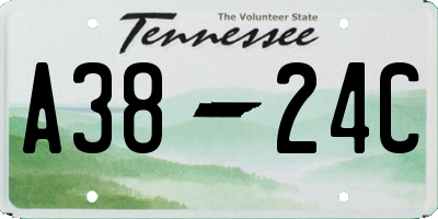 TN license plate A3824C