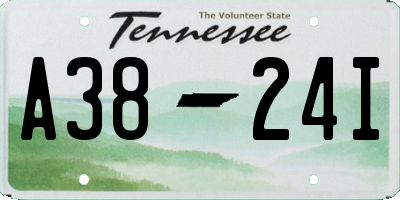 TN license plate A3824I