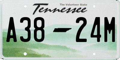 TN license plate A3824M