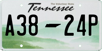 TN license plate A3824P