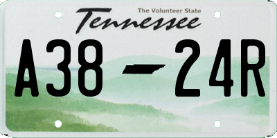 TN license plate A3824R