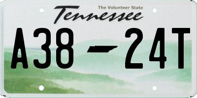 TN license plate A3824T