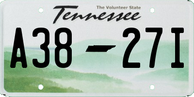 TN license plate A3827I