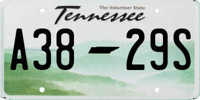 TN license plate A3829S