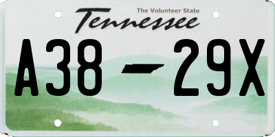 TN license plate A3829X