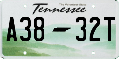 TN license plate A3832T