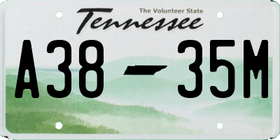TN license plate A3835M