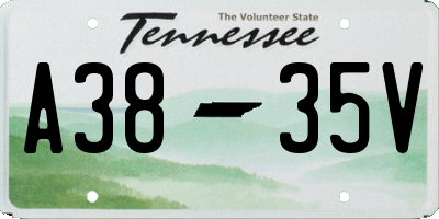 TN license plate A3835V
