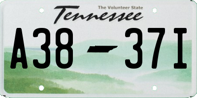 TN license plate A3837I