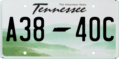 TN license plate A3840C