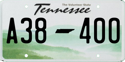 TN license plate A3840O