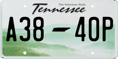 TN license plate A3840P