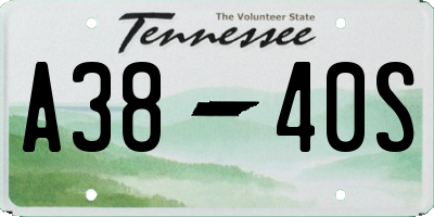TN license plate A3840S