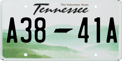 TN license plate A3841A