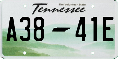 TN license plate A3841E
