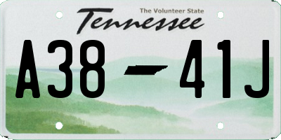 TN license plate A3841J