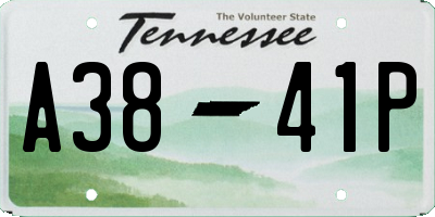 TN license plate A3841P