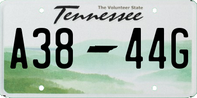 TN license plate A3844G