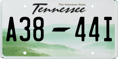 TN license plate A3844I