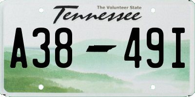 TN license plate A3849I