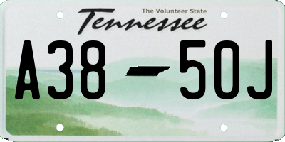 TN license plate A3850J