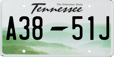 TN license plate A3851J