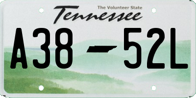 TN license plate A3852L