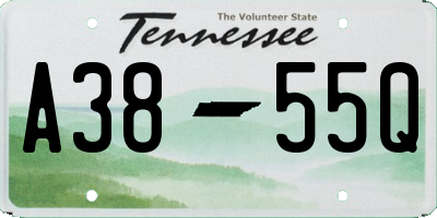 TN license plate A3855Q