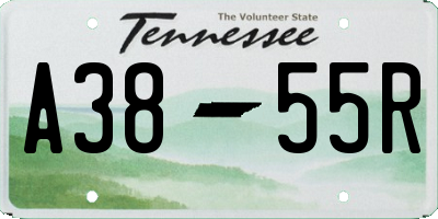 TN license plate A3855R
